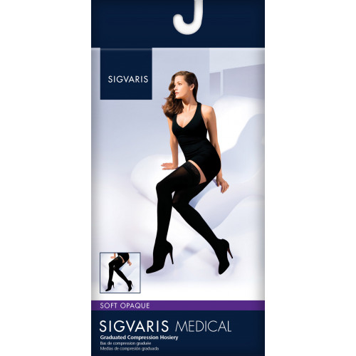 Soft Opaque Thigh High Stockings, OpenToe by Sigvaris